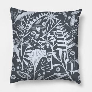 Abundance Foliage Silver Pillow