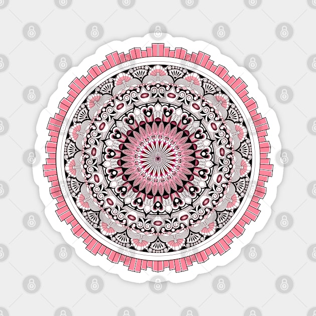 Mandala Red 1 Magnet by The Knotty Works