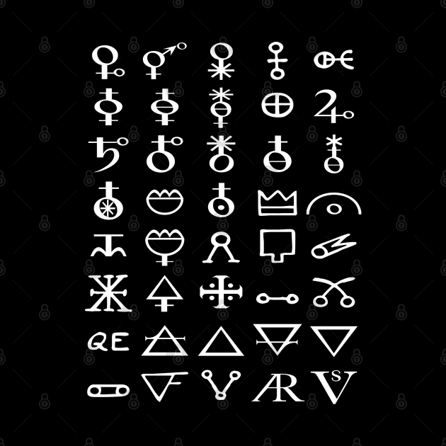 Alchemical Symbols by Vitalitee