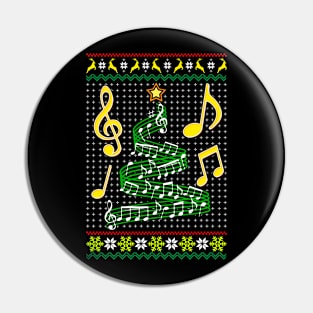 Christmas Musical Note Music Lover Teacher Xmas Pin