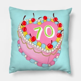 70th Birthday cake Pillow