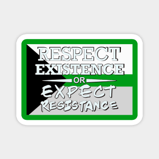 Respect Exsistence or Expect Resistance, Demiromantic Pride Flag Magnet