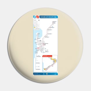 Adelaide - Australia - Rail Map - HD Pin