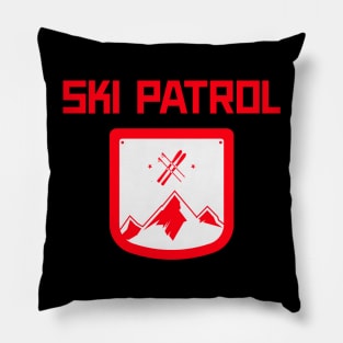 Ski Patrol, Skiing Holiday, Ski season, chalet girl, Slalom skiing, mountain skiing Pillow