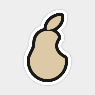 Iconic Pear Brand Soft Yellow Magnet