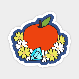 Fairy Tale Snow White Apple and Flowers Icon Magnet