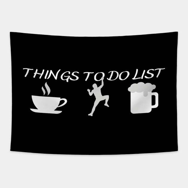 Things To Do List - Mountain Climber Tapestry by Owl Canvas