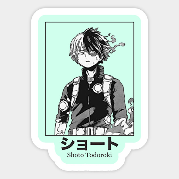 Todoroki Shoto Japan Hero Ice Manga Smile Bakugo Fire Sticker