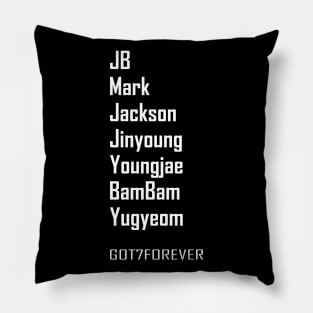 GOT7 forever Members names white Pillow