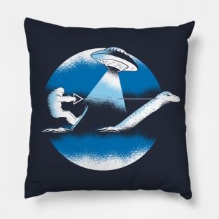 Cryptid Water Skiing Pillow