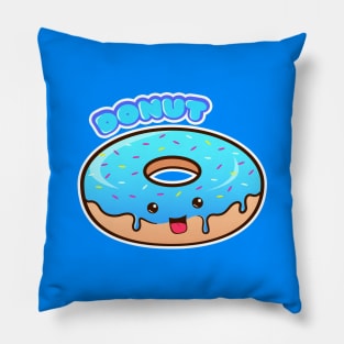 Blue Donut Pillow