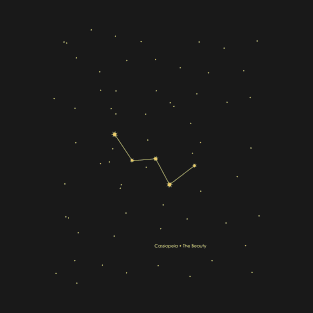 Cassiopeia Constellation. Gold T-Shirt