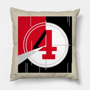 Countdown Number 4 Pillow