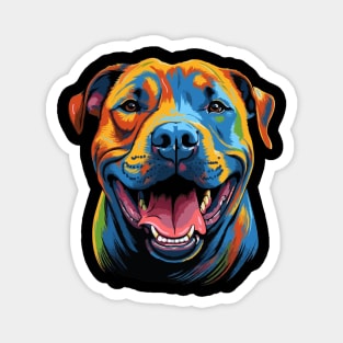 Retro Pop art Pitbull Dog Breed Art Magnet