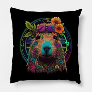 Capybara Hippie Pillow