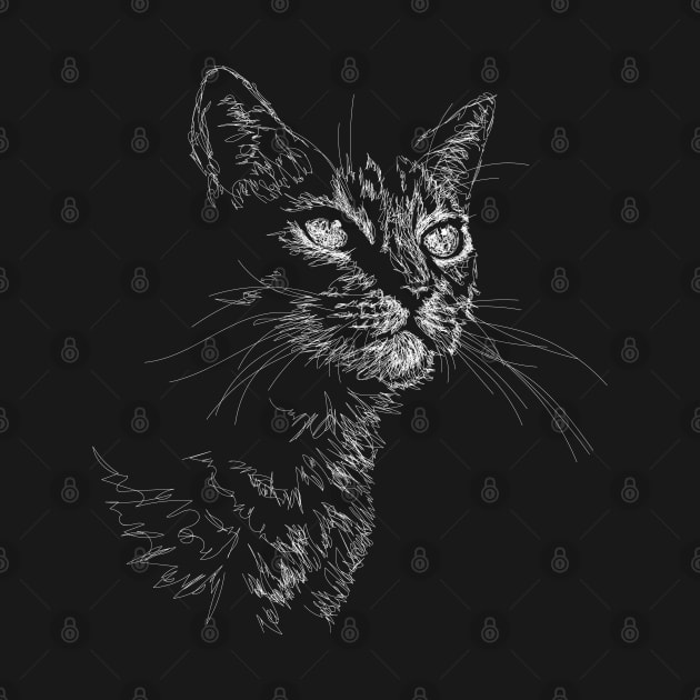 Cat draw with scribble art style by KondeHipe