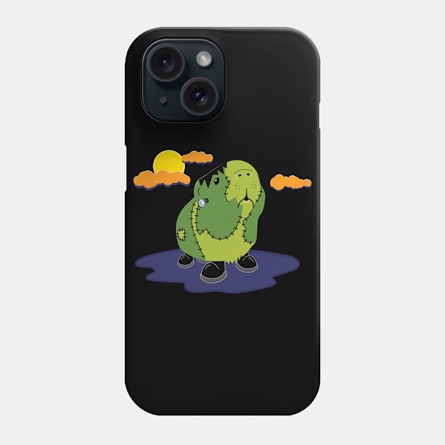 Funny Halloween Frankenstein Monster Guinea Pig, Cavy Phone Case by cottoncanvas