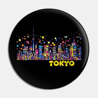 Tokyo Japan City Skyline Pop Art Wanderlust Travel Asia Pin