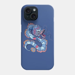 Enigmatic Fire: Hand-drawn Abstract Sketch Dragon Phone Case