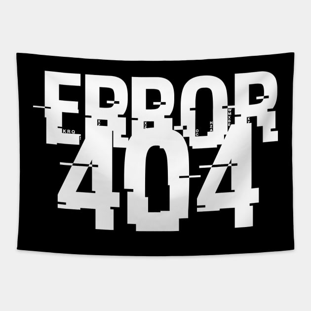 ERROR 404 Glitch Tapestry by bpcreate