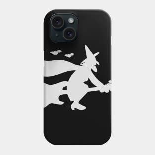 Witch Riding Bass Guitar Funny Halloween Phone Case