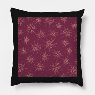 Red wine and cream spider webs Pillow