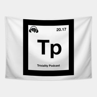 Triviality Periodically (Negative Space - Black) Tapestry