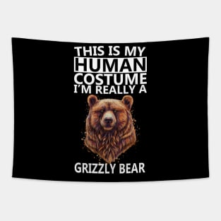 this is my human costume i'm really a bear Tapestry