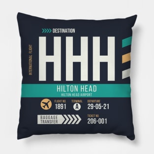 Hilton Head (HHH) Airport Code Baggage Tag Pillow