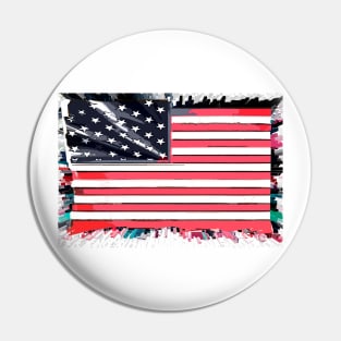 Extruded USA flag Pin