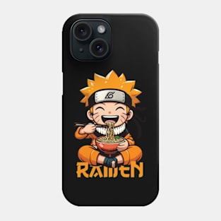 Naruto with ramen Phone Case