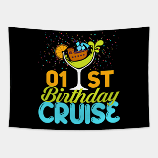 Funny 1st Birthday Cruise Tapestry