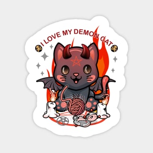 I love My Demon Cat Magnet