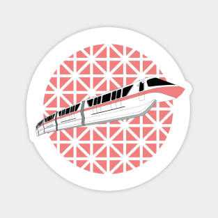 Coral Spaceship Earth Monorail Magnet