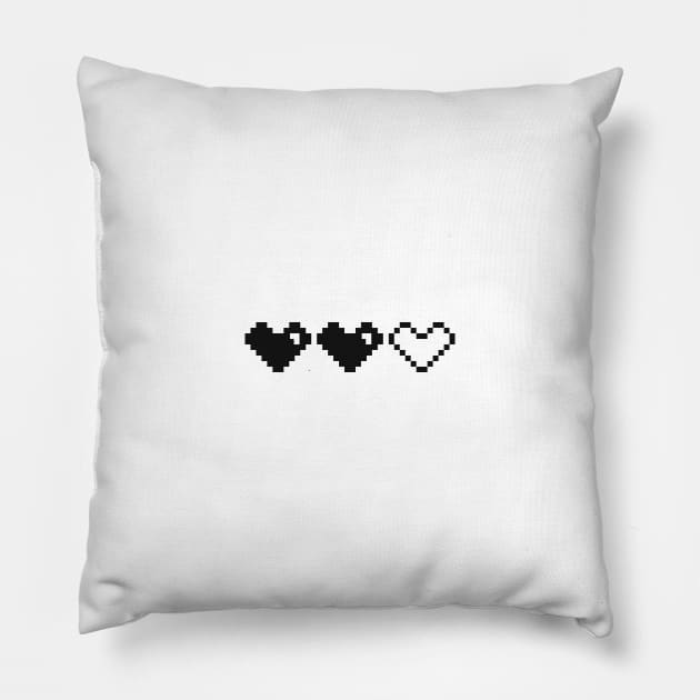 Pixel hearts Pillow by aqqret