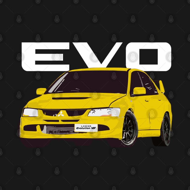 LIGHTNING YELLOW EVO 8 by cowtown_cowboy