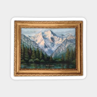 Mountains Oil Painting Magnet