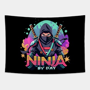 Ninja by Day, Gamer by Night Tapestry