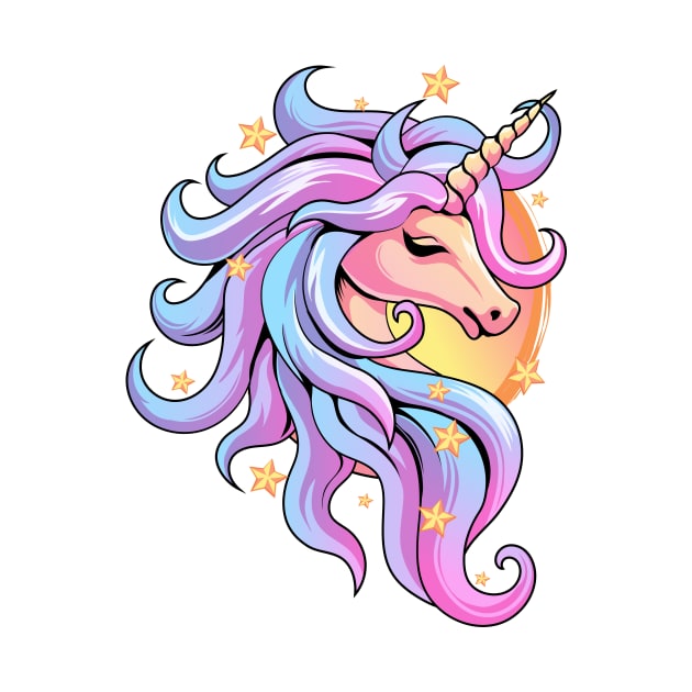 Pastel Goth Unicorn by DionArts