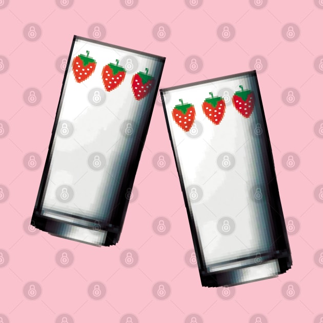 Nana strawberry glasses - Pixel Art #002 by Pixelart World 