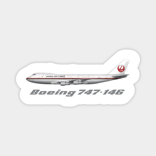 Japan Airlines 747-100 Tee Shirt Version Magnet