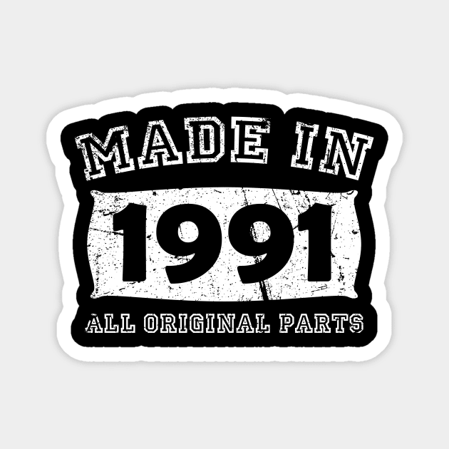 Made 1991 Original Parts Birthday Gifts distressed Magnet by star trek fanart and more