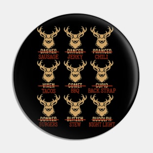 Christmas Deer Bow Hunting Santa Men Women Pin