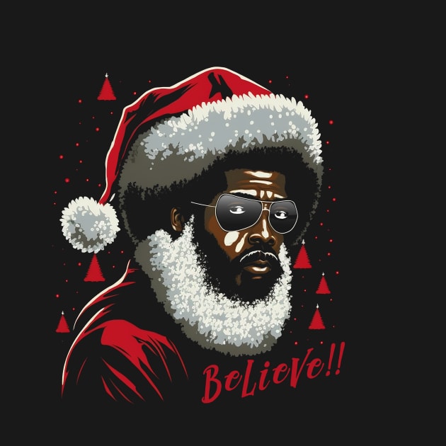 Black Santa, Believe! by TreemanMorse