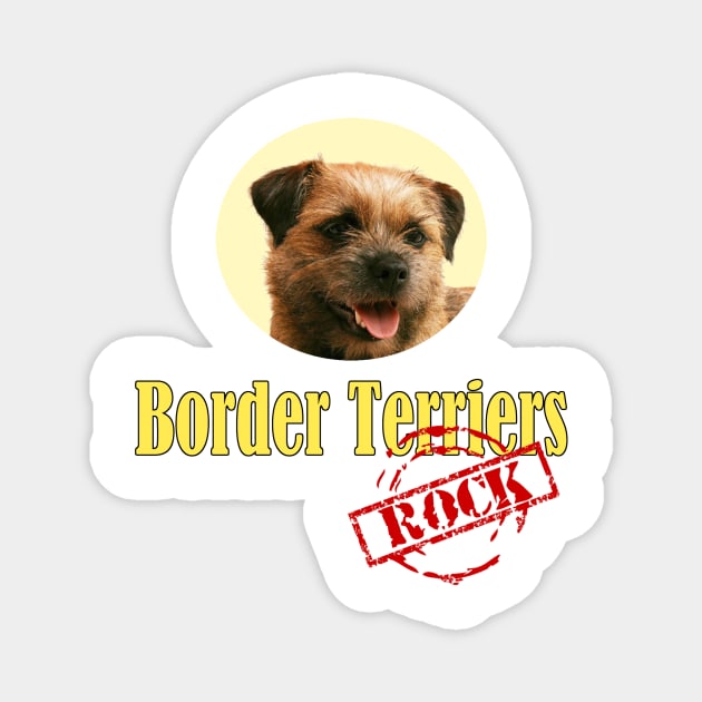 Border Terriers Rock! Magnet by Naves