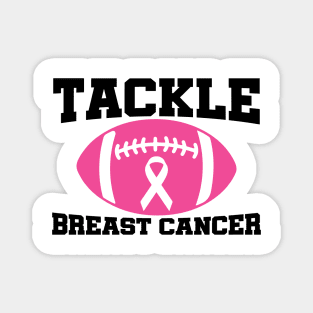 Tackle Breast Cancer Football Sport Awareness Support Pink Ribbon Magnet