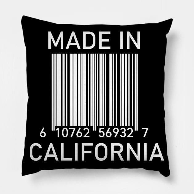 MADE IN CALIFORNIA Barcode Pillow by Metal Works