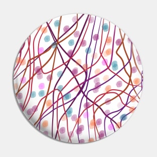 White pattern design with painted dots Pin