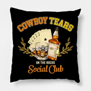 Cowboy Tears On The Rocks Social Club Pillow