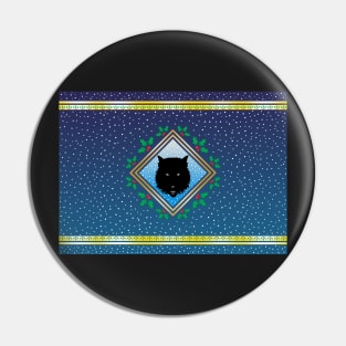 The Wolves Are Running Arctic Blue Fresco Pin